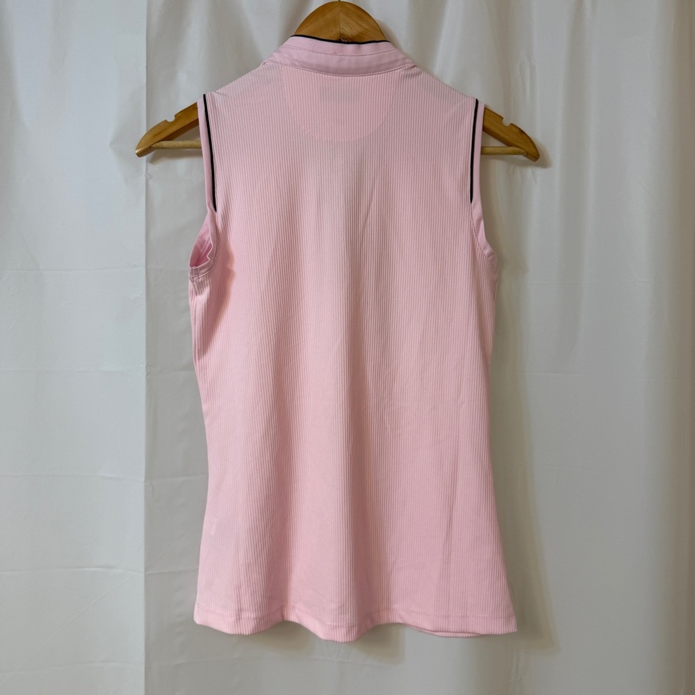 Greg Norman Baby Pink Ribbed Sleeveless Golf Top Extra Small NWT - Picture 7 of 8